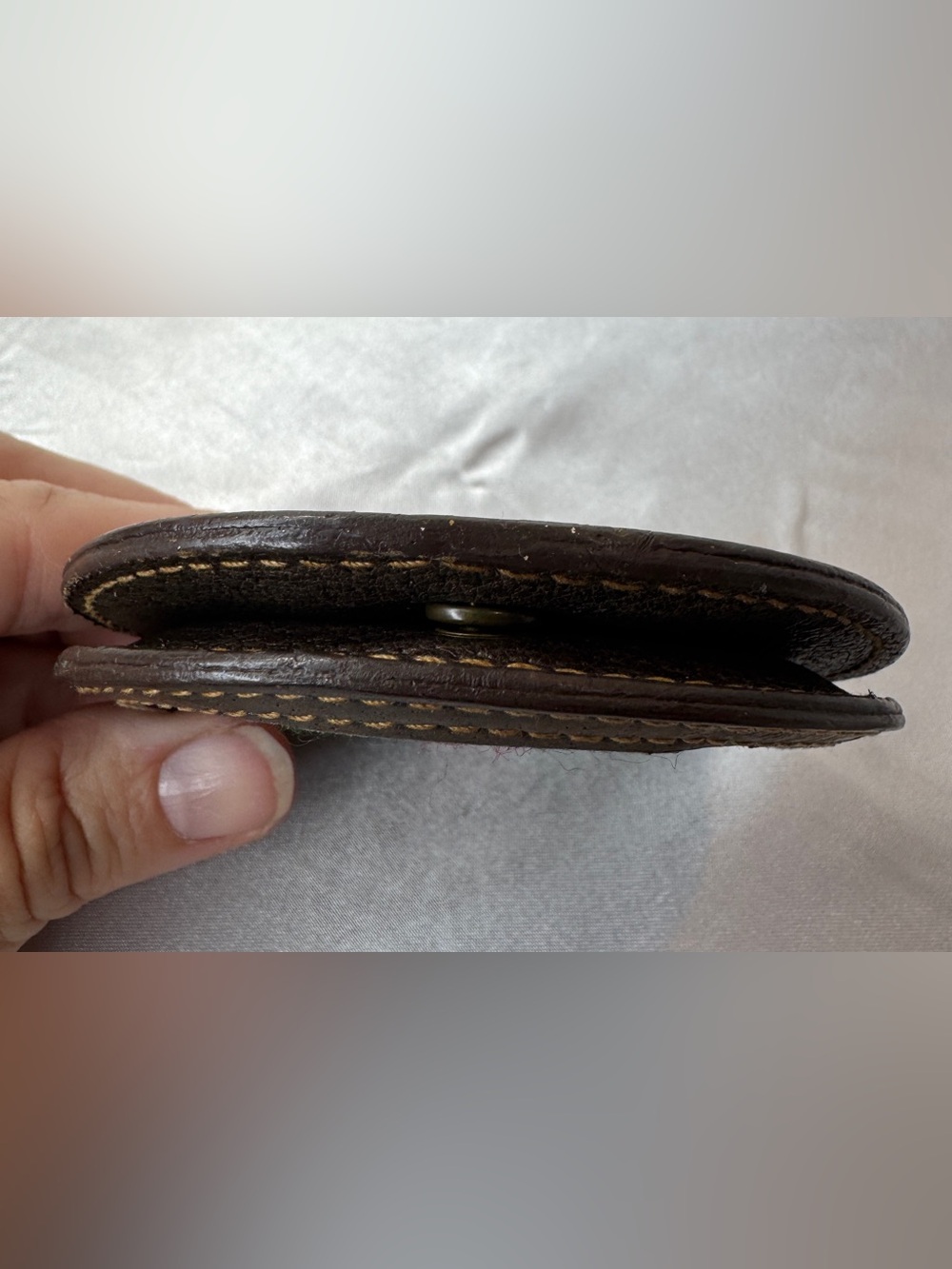 Gucci Vintage Brown Canvas & Leather Sherry Line GG Supreme Horseshoe Coin Case - Picture 7 of 15